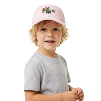 Czapka z daszkiem dziecięca Lacoste różowa bejsbolówka 6-9 lat