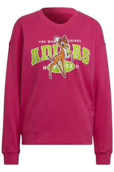 Bluza damska Adidas Disney Bambi ciemno różowa bawełniana