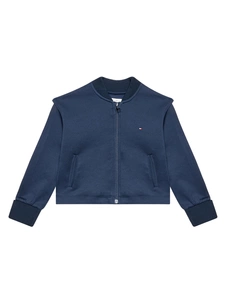 Bluza dziecięca Tommy Hilfiger Varsity zasuwana granatowa