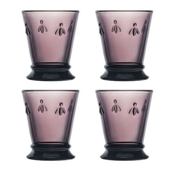 Szklanka La Rochere Abeille zestaw 4 sztuk fioletowa 260