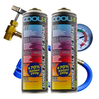 Zestaw czynnik do klimatyzacji 2x 5 w 1 + przewód do klimatyzacji Cool5 zamiennik R134a