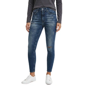 Spodnie damskie Calvin Klein Jeans rurki jeansowe z cieniowaniem