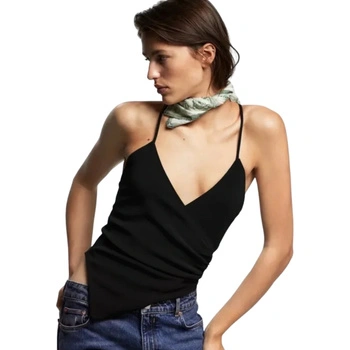 Body damskie Zara czarna bluzka na ramiączkach r. M