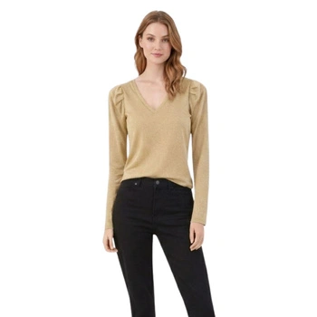 Bluzka damska Naf Naf Elo w serek z nicią metaliczną