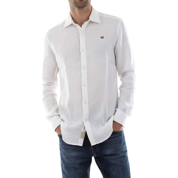 Koszula męska Napapijri Gervas 2 klasyczna regular fit biała lniana