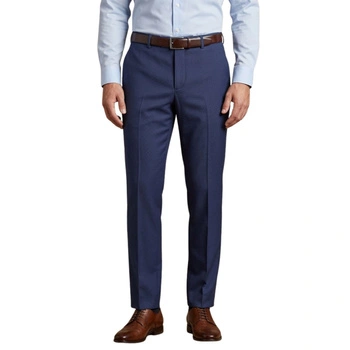 Spodnie męskie Calvin Klein garniturowe wełniane w kant fitted