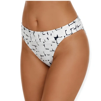 Dół od bikini Calvin Klein majtki kąpielowe plażowe biało-czarne r. M