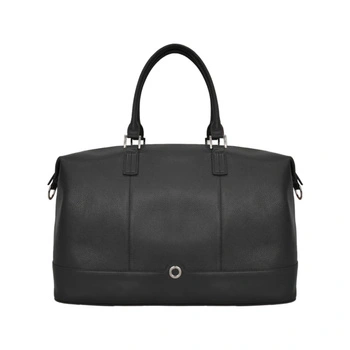 Torebka damska Lamarthe Paris skórzana czarna duża pojemna podróżna weekandowa