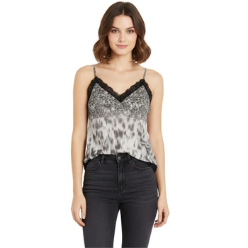 Bluzka damska Guess na ramiączkach top bieliźniany z koronką