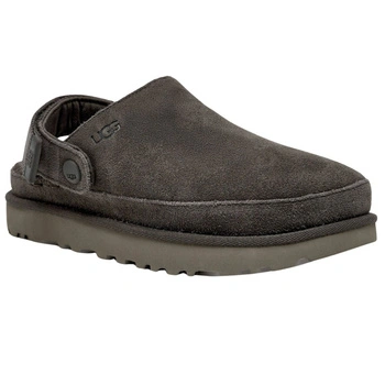 Klapki damskie UGG Goldenstar Clog skórzane szare