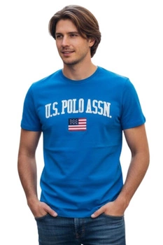 Koszulka męska U.S. Polo Assn Patch Logo t-shirt niebieska