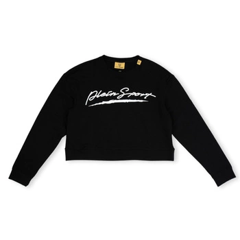 Bluza damska Plein Sport C-Neck MC krótka czarna z logotypem r. XS