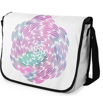 Torba młodzieżowa Le Jardin na ramię z artystycznym wzorem - fioletowe liście