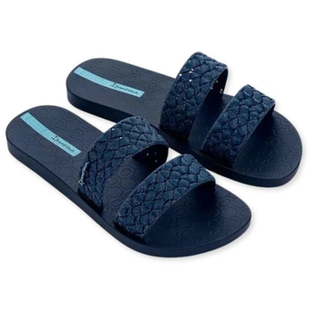 Klapki damskie Ipanema Renda II granatowe brokatowe plecione paski r. 41,5