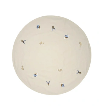 Dywan okrągły Broste Copenhagen bawełniany beżowy120 cm