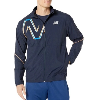 Kurtka męska New Balance Run Lite Pack sportowa granatowa r. S