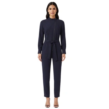 Kombinezon damski Karen Millen elegacki długi granatowy r. S