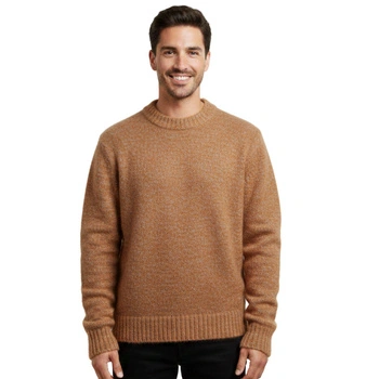 Sweter męski Zara klasyczny pomarańczowy r. M