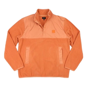 Kurtka męska Brixto Micro Fleece X Mock Neck pomarańczowa