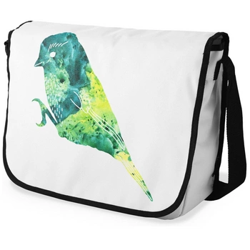 Torba młodzieżowa Le Jardin na ramię ze wzorem zielony ptaszek