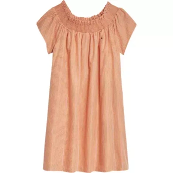 Sukienka dziewczęca Tommy Hilfiger Stripe Ruffle Neck