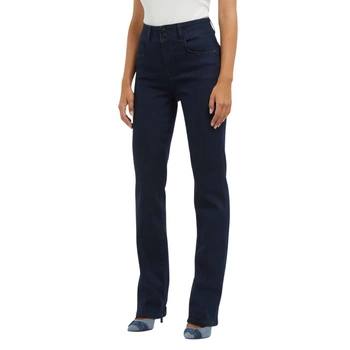 Spodnie damskie Guess Shape Up Straight jeansowe z wysokim stanem