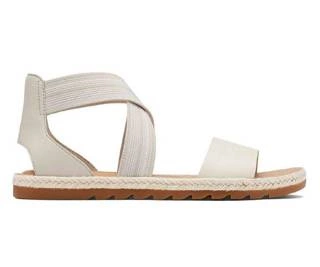 Sandały Sorel Ella damskie skórzane beżowe