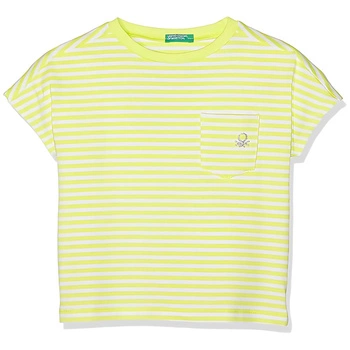 Koszulka dziewczęca United Colors of Benetton bawełniana w paski