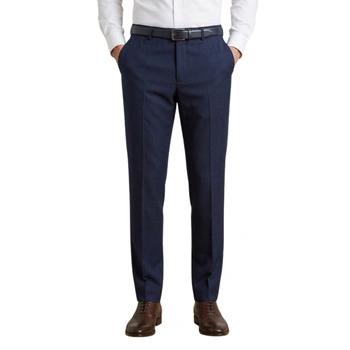 Spodnie męskie Calvin Klein garniturowe wełniane w kant fitted