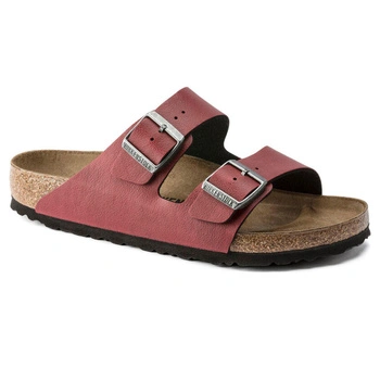 Klapki damskie Birkenstock Arizona BS skórzane birko-flor bordowe r. 42