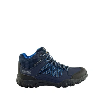 Buty damskie Regatta Edgepoint Wp trekkingowe wodoodporne wysokie granatowe