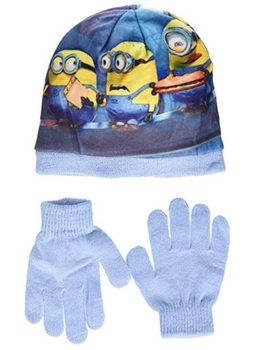 Zestaw czapka rękawiczki Universal Minionki niebieski