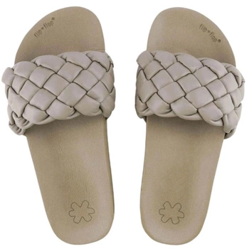 Klapki damskie Flip Flop Pool Weave szare lekkie plecione