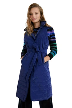 Bezrękawnik damski Desigual Tops Template granatowy długi r. XS