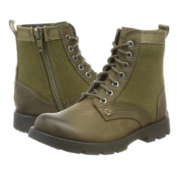 Buty dziecięce Clarks Heath Chard skórzane zasuwane khaki