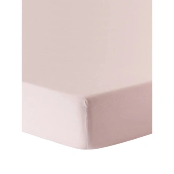 Prześcieradło Westwing Linna bawełniane różowe 140x200x15 cm