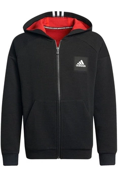 Bluza dziecięca Adidas Stadium dresowa rozsuwana z kapturem czarna