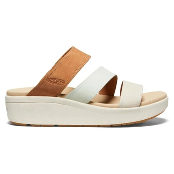 Klapki damskie Keen Ellecity Slide skórzane brązowy