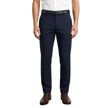 Spodnie męskie Calvin Klein garniturowe wełniane w kant slim fit