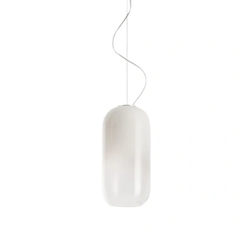 Lampa sufitowa wisząca Artemide Gople Mini z dmuchanego szkła biała