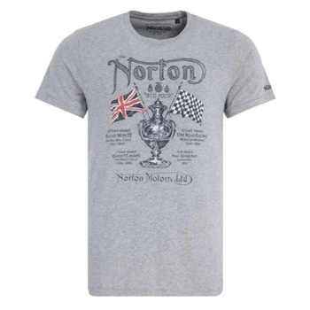 Koszulka męska Norton Surrey szara z nadrukiem