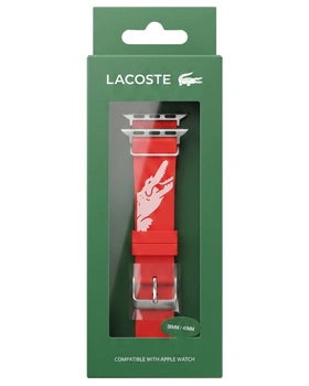 Pasek silikonowy Lacoste do zegarka Apple Watch 38/40 mm czerwony