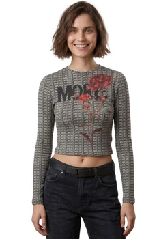 Bluzka damska Desigual Noelia romantyczna z nadrukiem r. M