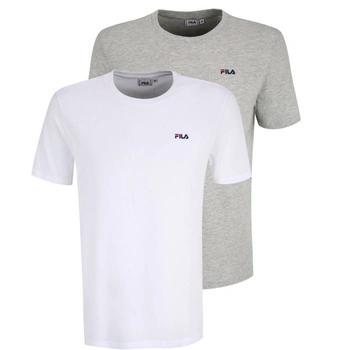 Koszulka męska Fila Brod Tee t-shirt 2-pak biała szara r. XXL