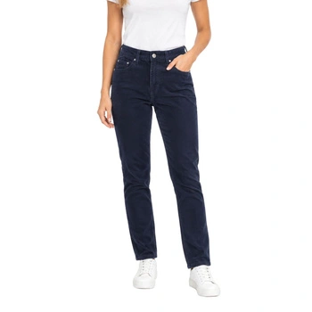 Spodnie damskie Zed Jeans sztruksowe granatowe r. M