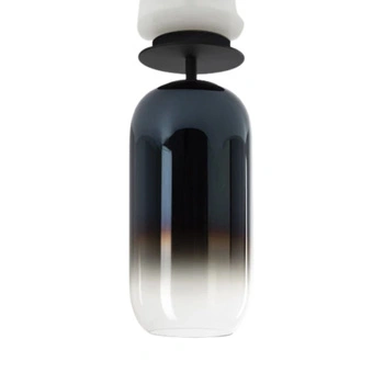 Lampa sufitowa Artemide Gople Mini z dmuchanego szkła niebieska