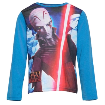Koszulka chłopięca Disney Star Wars z długim rękawem niebieska