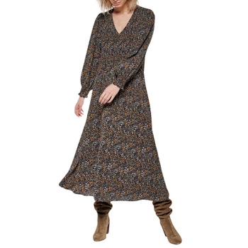 Sukienka damska Le Temps Des Cerises Peak w kwiaty z długim rękawem midi