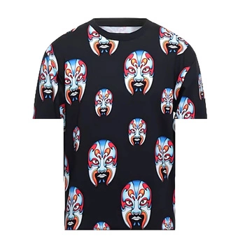 Koszulka męska Custo Barcelona bawełniana T-Shirt czarna maski r. M