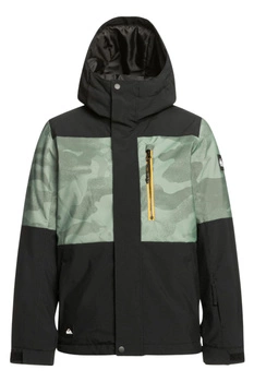 Kurtka chłopięca Quiksilver Mission zimowa narciarska czarno zielona